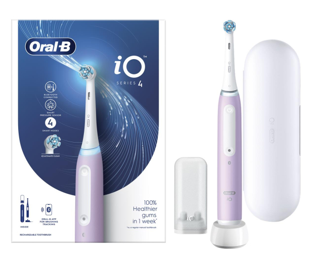 Oral-B Zestaw szczoteczka iO 4 różowy + końcówki Sens iO 2 szt. - 1107928 - zdjęcie 3
